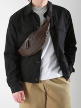 Leather Flandres Belt Bag Etrier Brown flandres EFLA735M-vue-porte